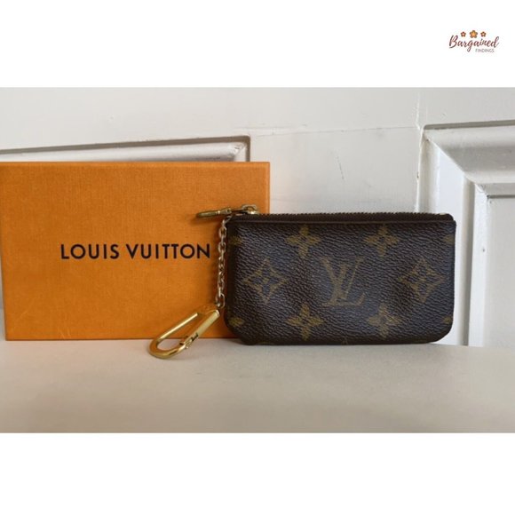 Authentic Louis Vuitton Vintage Monogram Coated Canvas Leather Coin Key Pouch - Picture 4 of 11
